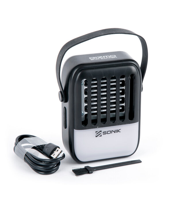 Sonik Gizmo Bug Zapper and Bivvy Light – Zapper Anti-Insectes et Lampe Bivvy 2-en-1 avec USB-C, Panneau Solaire, Mode Beacon et Boucle de Suspension