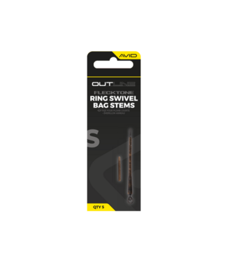 Avid Carp Outline FleckTone Bag Stems Ring Swivel – Bag Stems für Solid PVA Bags
