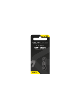 Avid Carp Outline Swivels Size 7 – Anti-Glare Swivels voor Leadclip en Inline Montages