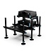 Garbolino Station D36 Competition 800 Full Black – Station de Compétition Modulaire avec 6 Pieds D36 Noirs, Châssis Spider, Casiers AIRVENT et Repose-Pieds Coulissant