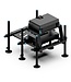 Garbolino Station D36 Competition 800 Full Black – Station de Compétition Modulaire avec 6 Pieds D36 Noirs, Châssis Spider, Casiers AIRVENT et Repose-Pieds Coulissant