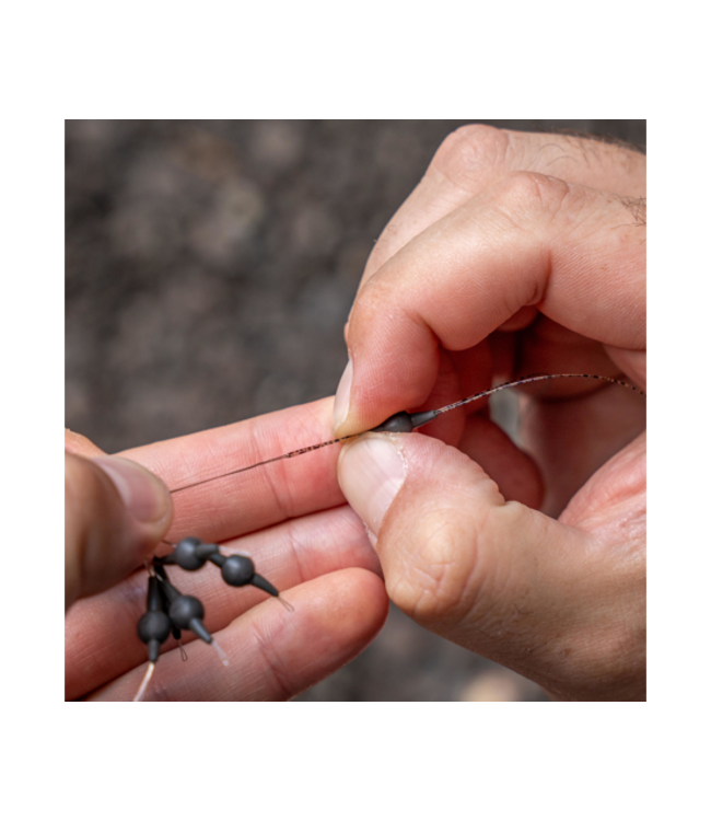 Avid Carp Outline Tungsten Naked Heli Beads – Perles et Manchons Tungstène Sécurisés pour Montages Naked Helicopter sur Ligne Principale