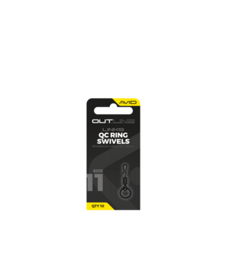 Avid Carp Outline Quick Change Ring Swivels Size 11 – Émerillons QC Ring pour Montages Helicopter