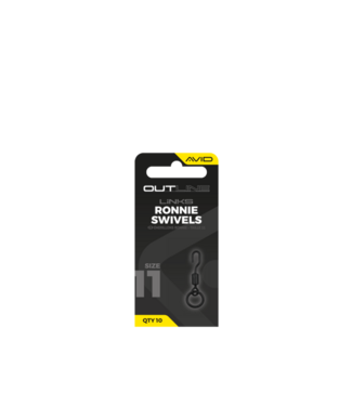 Avid Carp Outline Ronnie Swivels Size 11 – Émerillons Anti-Reflet pour Ronnie Rigs