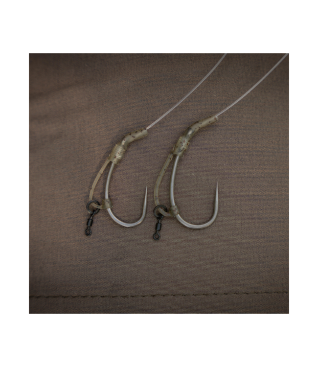 Avid Carp Outline Flecktone D-Rig Kickers XLarge – Wiederverwendbare Camouflage XL Kickers für D-Rigs mit Hakengröße 2-4