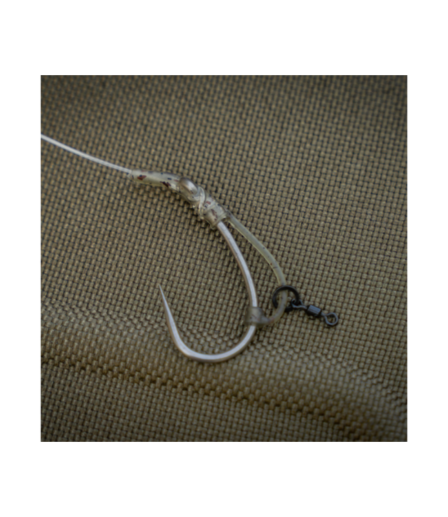 Avid Carp Outline Flecktone D-Rig Kickers XLarge – Herbruikbare Camouflage XL Kickers voor D-Rigs met Haakmaat 2-4