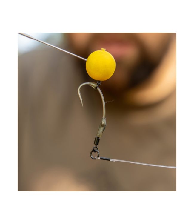 Avid Carp Outline Flecktone Ronnie Sleeve Kit – Wiederverwendbare Ronnie Sleeves und Swivels für schnelle Hakenwechsel