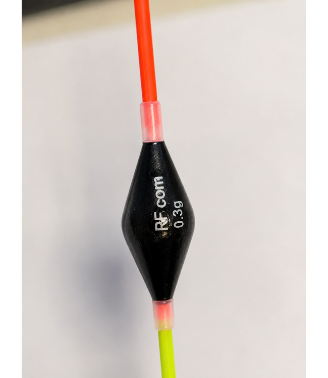 Reniers Fishing Dobber RF Diamond Paste – Diamantvormige Balsa Paste Dobber met Omkeerbare Rode/Gele Antenne