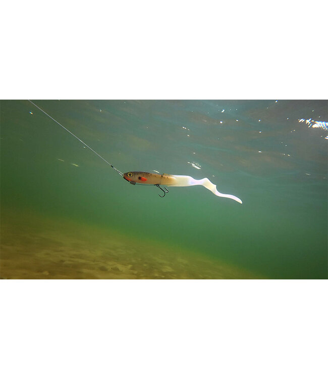 Fox Rage Slick Eel 21cm – Grand Leurre Souple Carnassier avec Action Curly Tail et Coloris UV