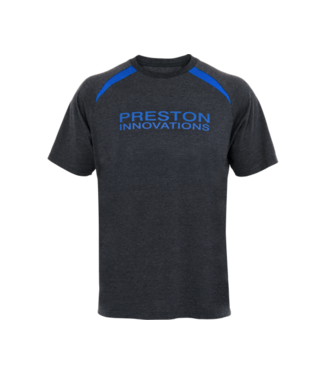 Preston Navy Tide T-Shirt – T-Shirt Confortable pour Pêcheurs avec Branding Discret