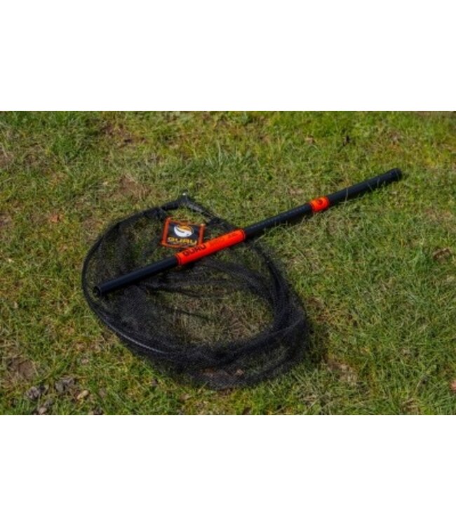 Guru Combo Compact Telescopic Landing Net 2.50m + 50cm Netz – Teleskopischer Kescherstab mit leichtem Aluminium-Kescherkopf