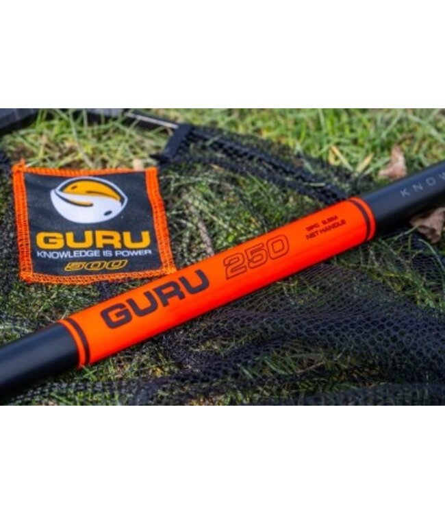 Guru Combo Compact Telescopic Landing Net 2.50m + 50cm Netz – Teleskopischer Kescherstab mit leichtem Aluminium-Kescherkopf