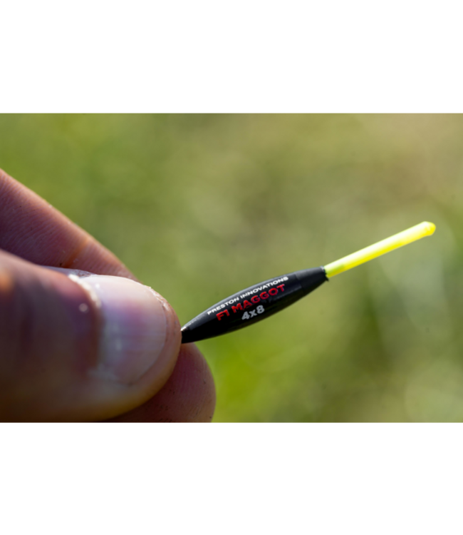 Preston Commercial Slim Float F1 Maggot – Des Shipp Pole Float mit Rohacell-Körper, Dura Side Eye und feiner Bisserkennung