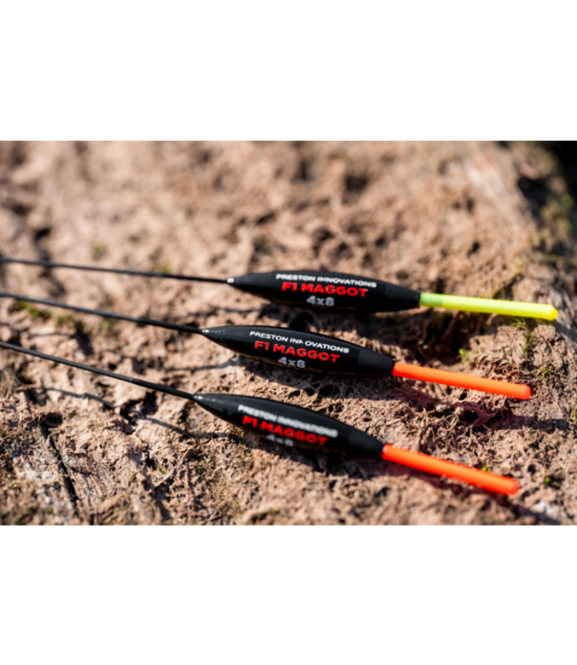 Preston Commercial Slim Float F1 Maggot – Flotteur Des Shipp avec Corps Rohacell, Dura Side Eye et Détection Fine