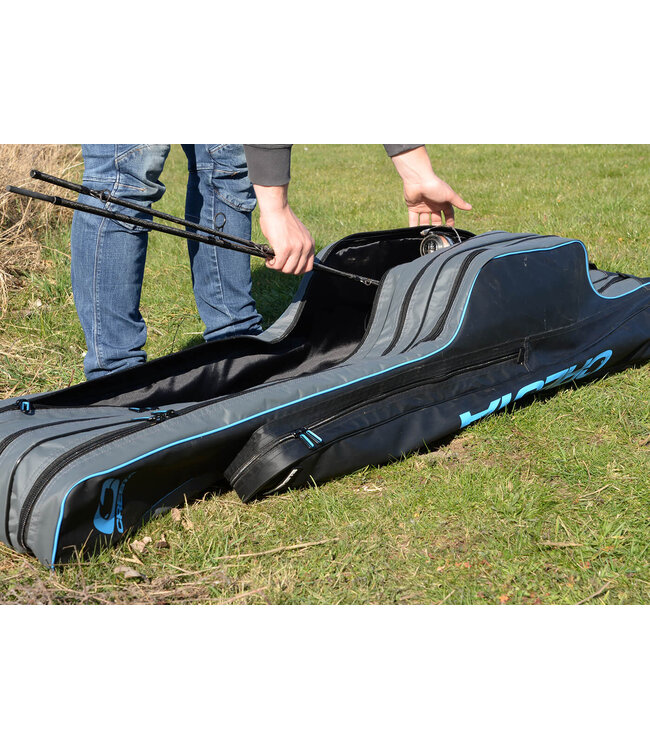 Cresta Blackthorne Feeder Holdall 3+1 Compartiment 1.75m – Extra Stevige Gewatteerde Hengelfoedraal met Neopreen Banden en Extern Accessoirevak