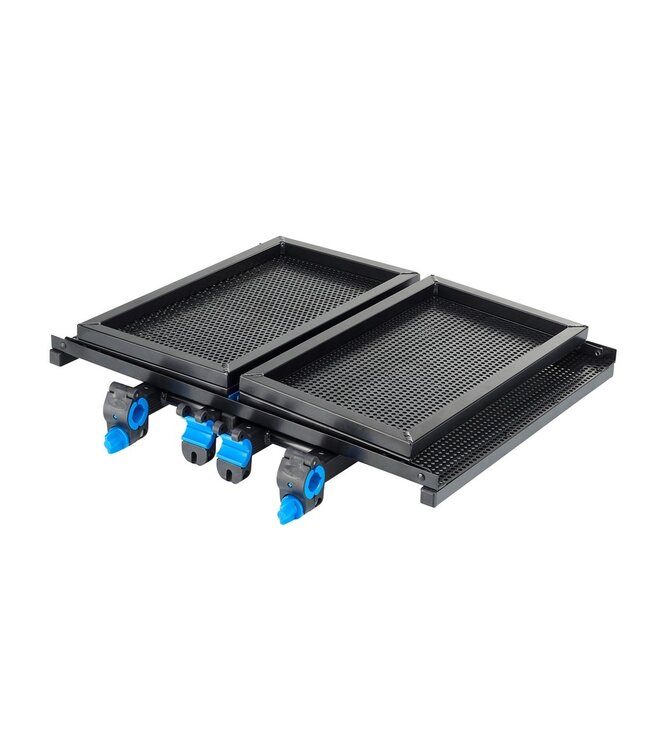 Garbolino Desserte XXLarge Repliable Sans Pied 60x45cm à 105x45cm – Desserte Modulaire avec Inserts pour Supports Kits et Tentes
