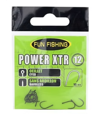 Fun Fishing XTR Eyed-Barbless Haken – Starke widerhakenlose Öhrhaken für Carpodrome