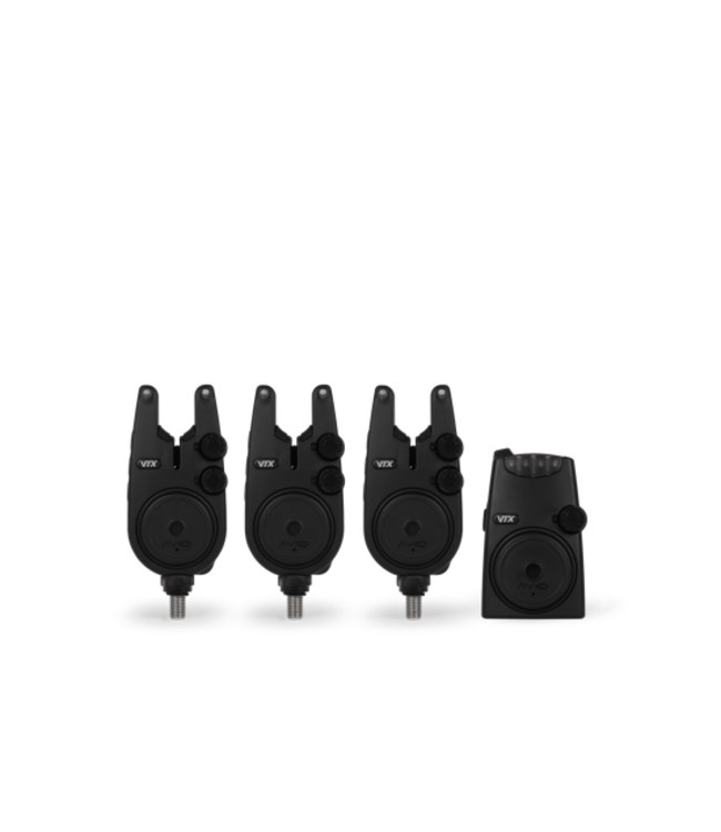 Avid Carp VTX Bite Alarm Set – Complete Draadloze Beetmelderset met 150m Bereik, 8 Gevoeligheidsniveaus, Anti-Theft Alert en Receiver