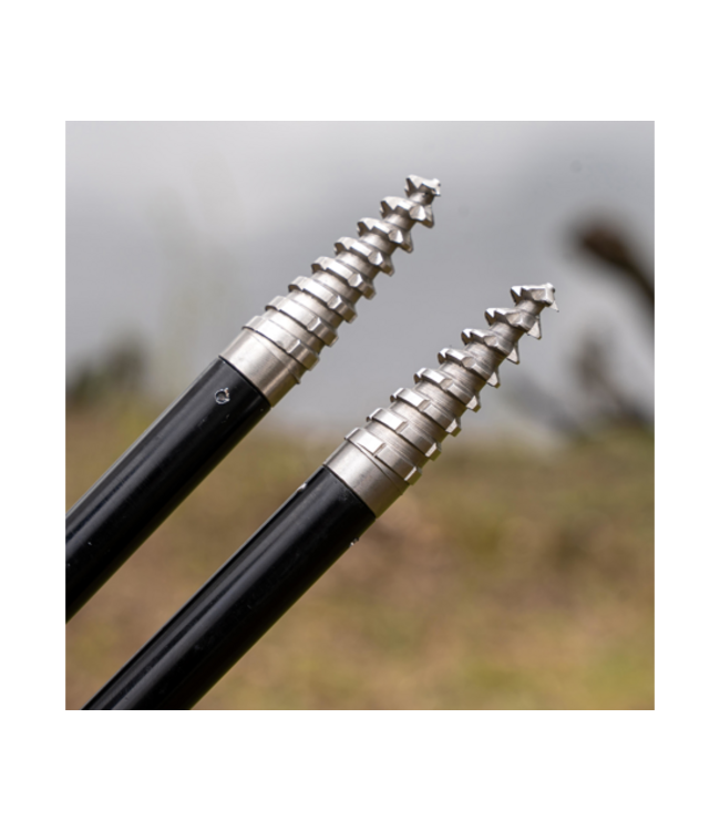 Avid Carp All-Terrain Yard Sticks – Distance Sticks Aluminium Anodisé avec Pointes Inox, T-Bar et Cordons de Mesure