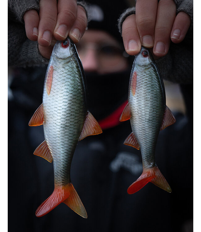 Fox Rage Ultra Natural Roach – Ultra Realistische Ongemonteerde Voorn Body met Paddle Tail voor Snoek, Snoekbaars en Baars
