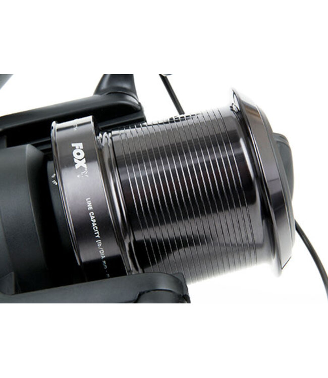 Fox EOS Reel 12000FS – Matzwarte Vrijloopmolen met Freespool, Quick Front Clutch, 10+1 Lagers en Pro Cast Lip Spoel