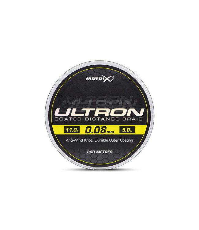 Matrix Ultron Coated Braid 200m – Gecoate 8 PE Microvezel Gevlochten Lijn met Anti-Pruik Coating en Nul Rek