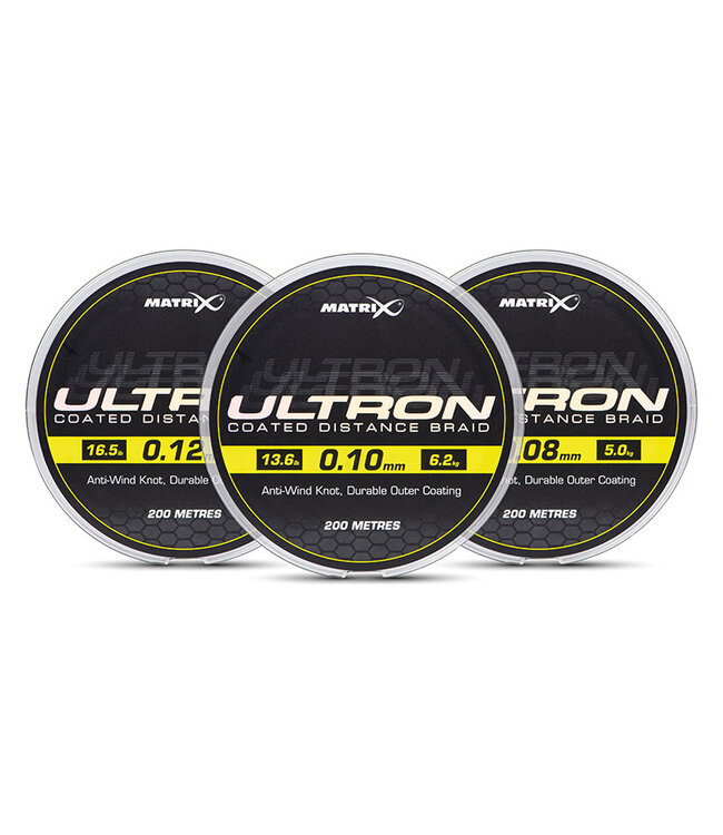 Matrix Ultron Coated Braid 200m – Gecoate 8 PE Microvezel Gevlochten Lijn met Anti-Pruik Coating en Nul Rek