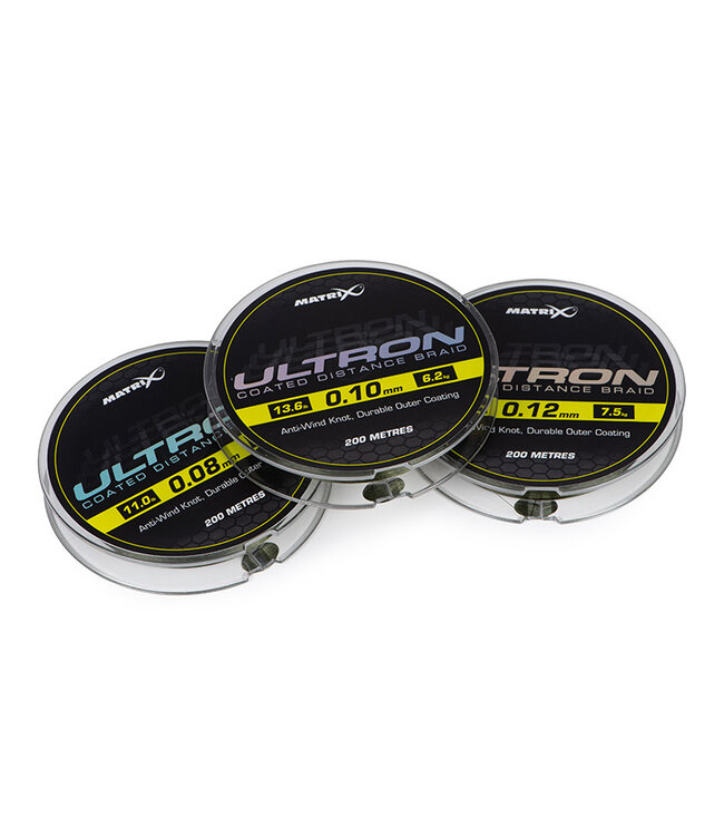 Matrix Ultron Coated Braid 200m – Gecoate 8 PE Microvezel Gevlochten Lijn met Anti-Pruik Coating en Nul Rek
