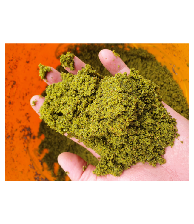 Sonubaits Super Crush Green Groundbait 2kg – Amorce de Pellets Koi Verts Finement Broyés avec Forte Odeur Fishmeal pour Method Feeder et Brèmes