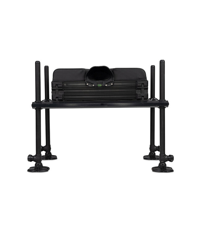 Matrix F25 Pro Super Lite Seatbox Black – Leichte Aluminium-Sitzkiepe mit 25mm Beinen, Deep Side Drawer und gepolstertem Sitz