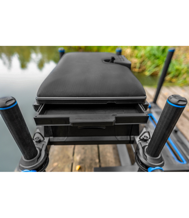 Preston Absolute 5G Seatbox – Station Compacte Légère avec Deep Storage Drawer, Modular Units et Sliding Footplate