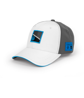 Preston White Drift Cap – Weiße Angelcap mit robuster Kappe und Preston Logo