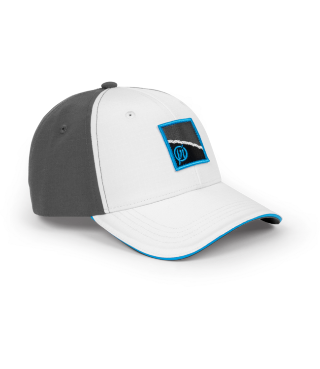 Preston White Drift Cap – Licht Reflecterende Witte Viscap met Sterke Klep, Preston Logo en One Size Pasvorm