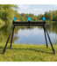 Malevé Luxe Double Pole Roller – Stabiler doppelter Stippruten-Roller mit 2 horizontalen Rollen, 4 Beinen und Wasserwaage