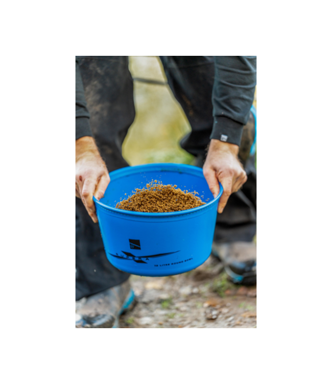 Preston Supera X Round Bowl 7.5 Litres – Bol EVA Robuste avec Super Stiff Rim pour Tremper les Pellets et Mélanger les Amorces