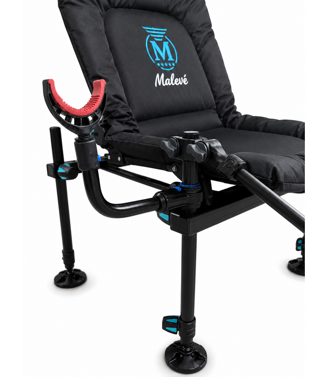 Malevé Luxe Chaise Feeder Combo D30 – Chaise Feeder Compacte avec Side Tray Large, Bras Telescopic Snap Lok et 2 Supports