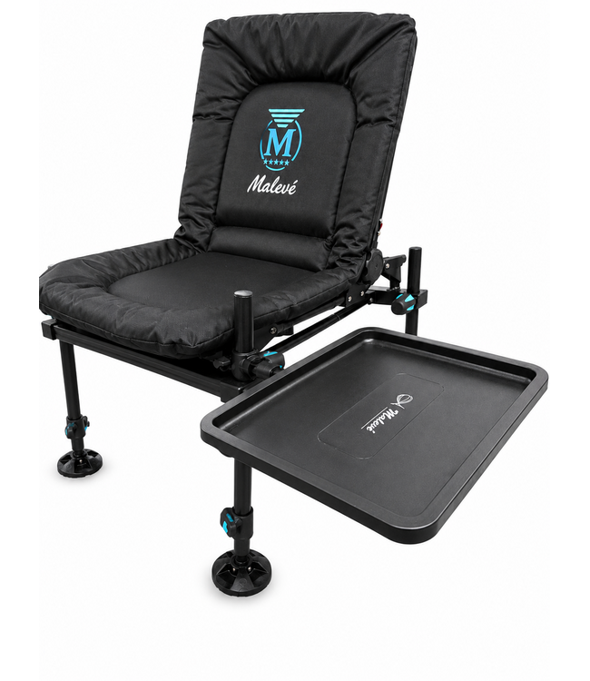 Malevé Luxe Feederstoel Combo D30 – Compacte Comfort Feederstoel met Side Tray Large, Telescopic Snap Lok Feeder Arm en 2 Steunen