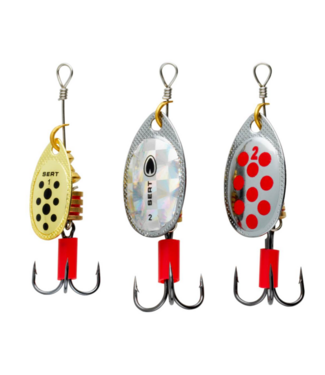 Sert Spoony Special Perche FW26 Spinner Kit – Set van 3 Spinners voor Baars en Kleine Roofvis