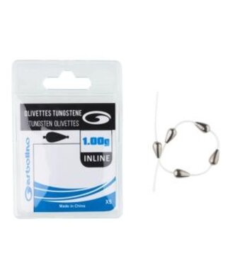 Garbolino Olivette Competition Tungstene Inline 0.80g – Vaste Tungsten Olivettes 5 Stuks