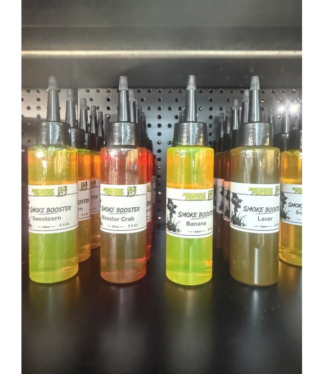 Reniers Fishing Smoke Booster 100ml – Dickflüssiger Geruchs- und Geschmacksbooster mit Smoke-Effekt für Method Feeder, Pop-Ups, Pellets, Samen und Futterkörbe
