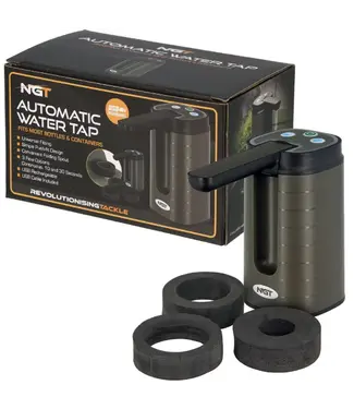 NGT Auto Water Tap – Robinet Rechargeable USB pour Bivvy, Camping et Bidon d’Eau