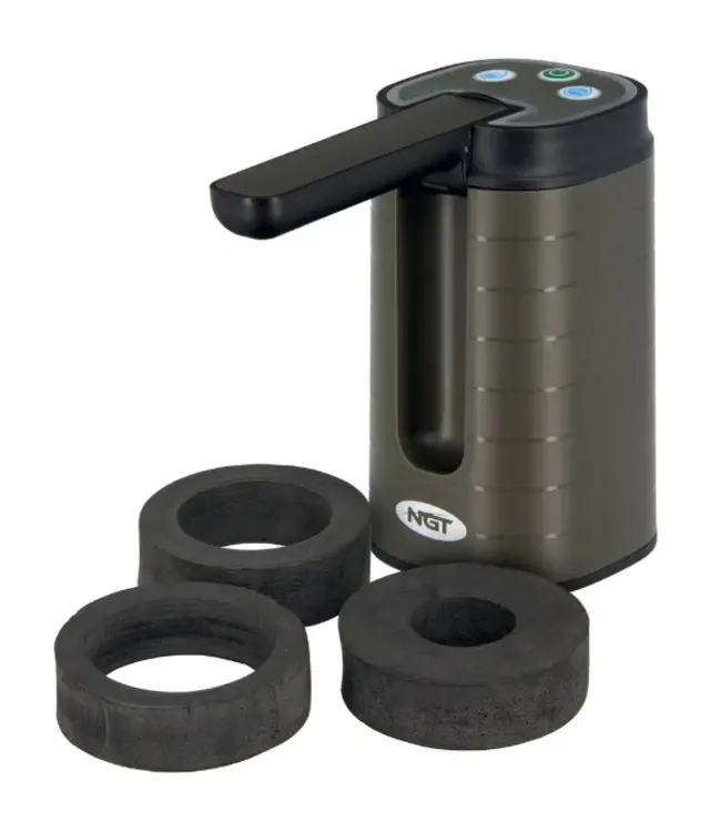 NGT Auto Water Tap – USB-wiederaufladbarer automatischer Wasserhahn mit klappbarer Düse und Timer-Tasten für Bivvy, Camping und Wasserkanister