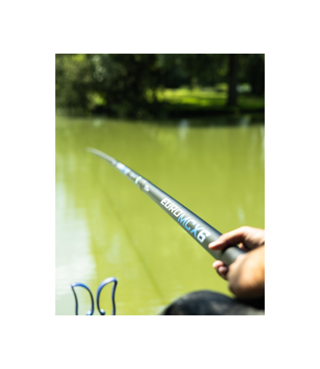 Preston Euro MCX6 13.00m Pole – Ultra steife Graphene Carbon Kopfrute mit 3 Match Top 3 Kits, Cupping Top 3 Kit und 2 Mini Extensions