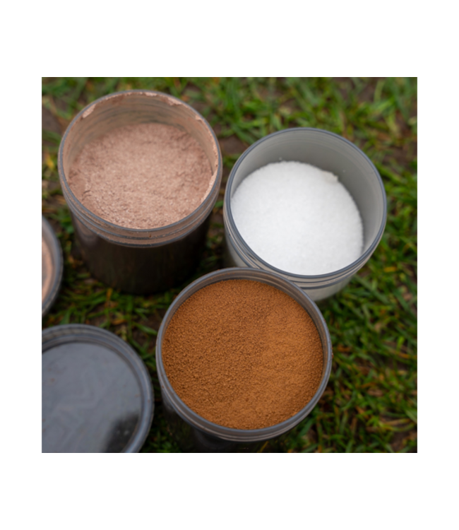 Avid Carp Hookbait Pots Large – Grote Smoke Grey Haakaas Potjes met Lekbestendige Schroefdeksel en Rubberen O-Ring