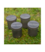 Avid Carp Hookbait Pots Large – Grands Pots Smoke Grey pour Esches avec Couvercle Étanche à Vis et Joint O-Ring