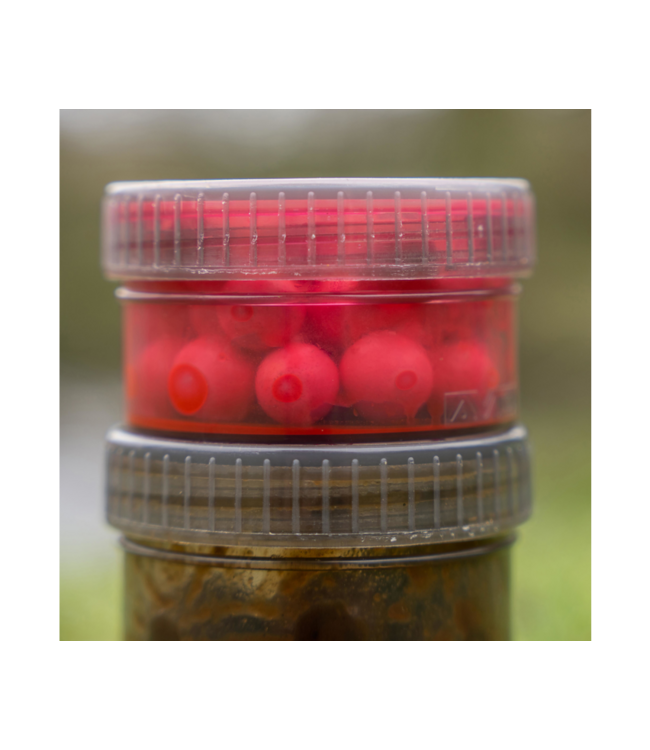 Avid Carp Hookbait Pots Small – Petits Pots Smoke Grey pour Esches avec Couvercle Étanche à Vis et Joint O-Ring