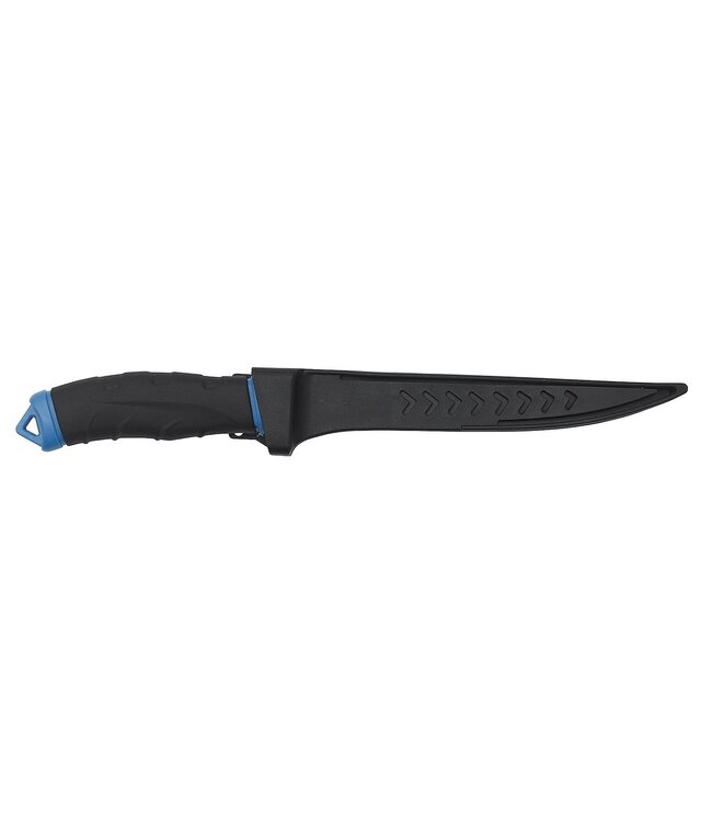 Kinetic Fillet Knife 15cm Black-Blue – Scherp 6” Fileermes met Flexibel Lemmet, Ergonomisch Soft-Grip Handvat en Riemschede