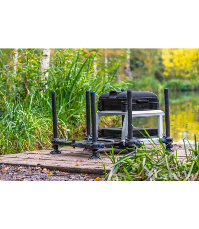 Preston Absolute 5G Station – Leichte modulare Sitzkiepe mit 6 teleskopischen 36mm Beinen, Full-Access Schubladensystem und Mag Lok Units