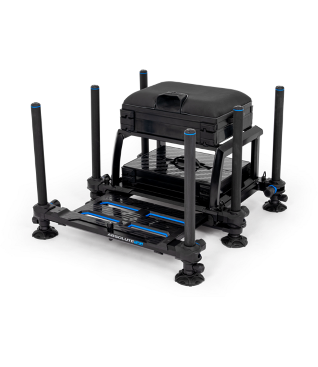 Preston Absolute 5G Station – Leichte modulare Sitzkiepe mit 6 teleskopischen 36mm Beinen, Full-Access Schubladensystem und Mag Lok Units