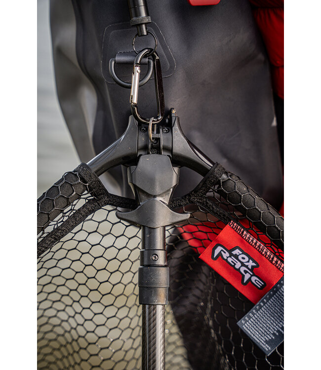 Fox Rage Street Fighter 2.40m Carbon Net – Leichtes Carbon Landenetz mit Fast Flip Stiel, Rubber Mesh und 50x60cm Netz